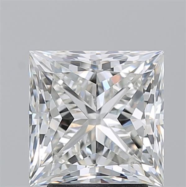 3.20ct H SI1 Rare Carat Ideal Cut Princess Diamond
