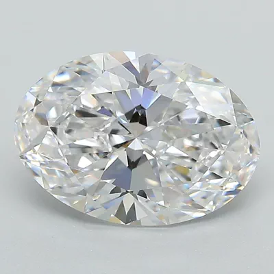3.07ct D VVS2 Rare Carat Ideal Cut Oval Lab Grown Diamond