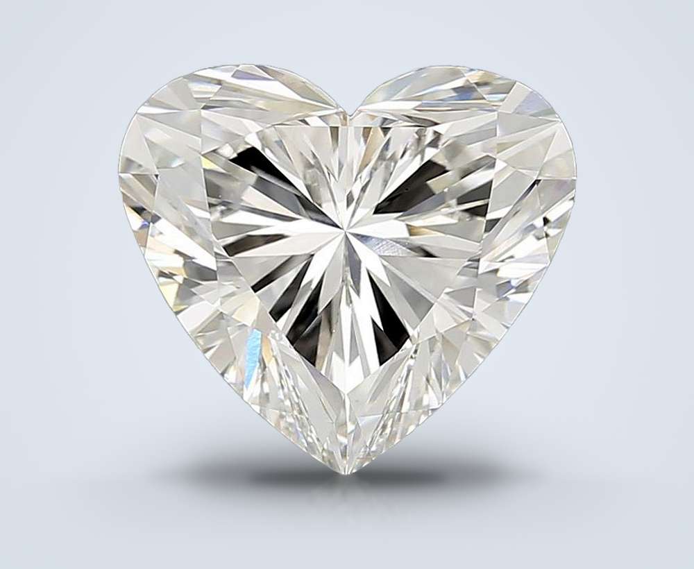 6.18ct G VVS2 Rare Carat Ideal Cut Heart Lab Grown Diamond
