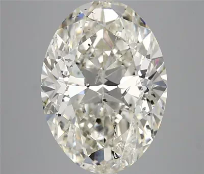 7.01ct J SI2 Rare Carat Ideal Cut Oval Diamond