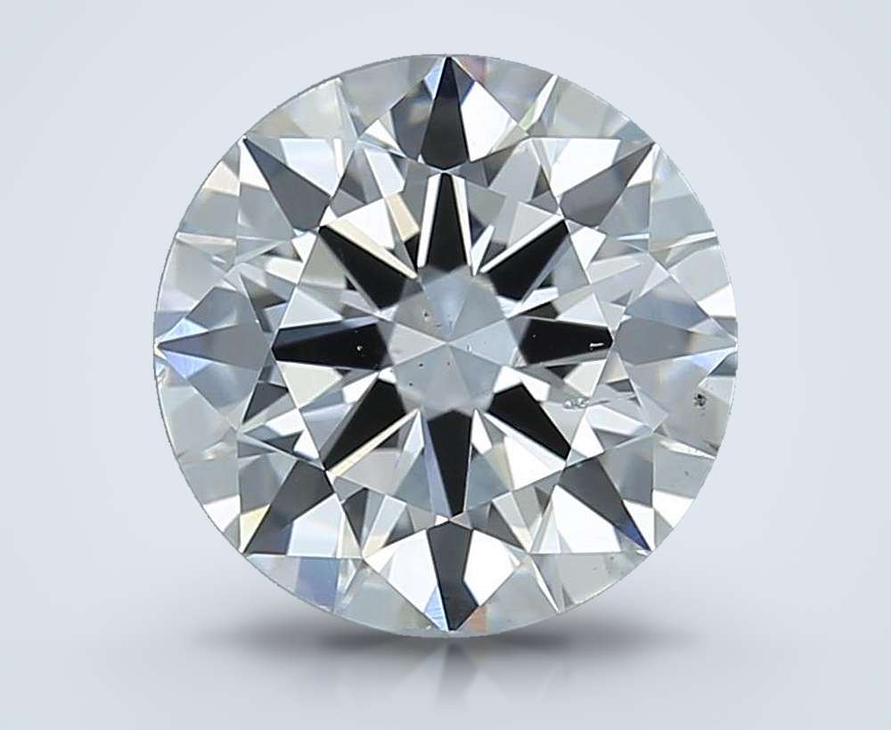 3.01ct E SI2 Rare Carat Ideal Cut Round Diamond