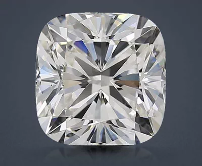 5.09ct F VS2 Rare Carat Ideal Cut Cushion Diamond