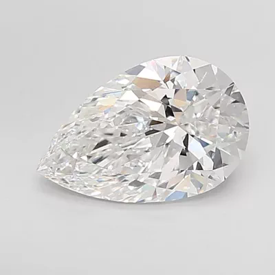 3.76ct F VVS2 Rare Carat Ideal Cut Pear Lab Grown Diamond