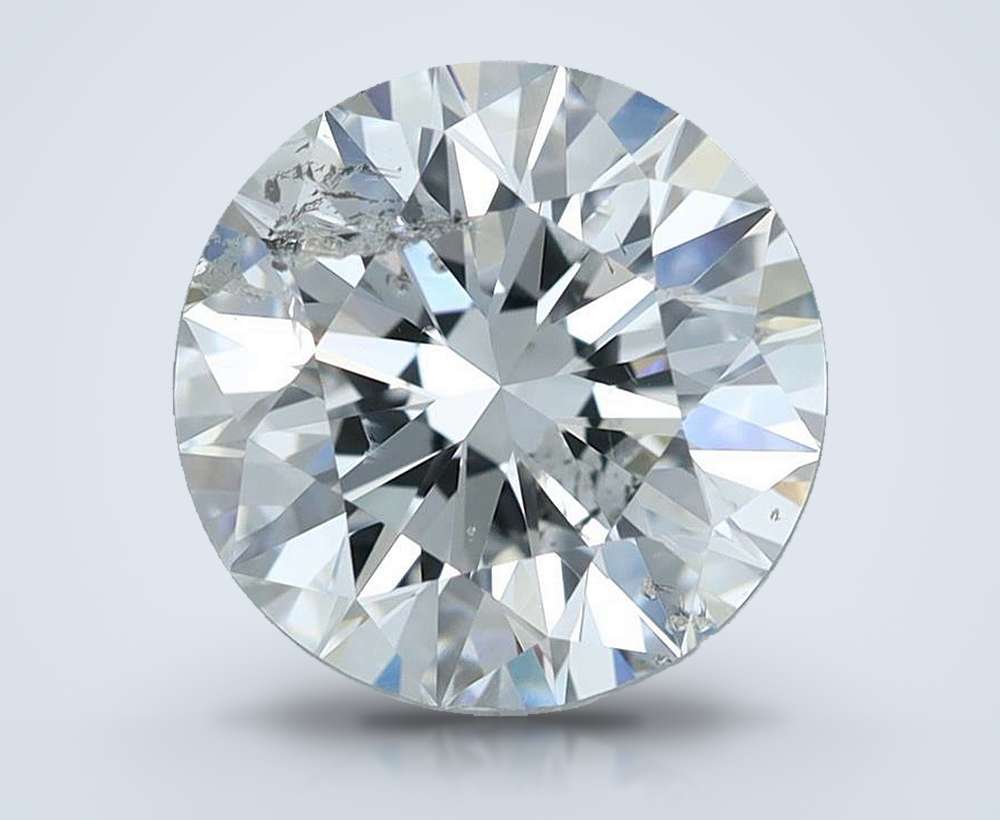 2.01ct E SI2 Rare Carat Ideal Cut Round Diamond