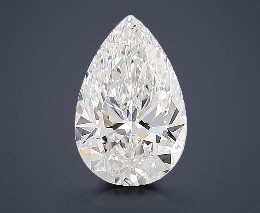 6.06ct E VVS2 Rare Carat Ideal Cut Pear Lab Grown Diamond