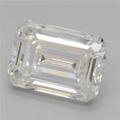 6.53ct E VVS2 Rare Carat Ideal Cut Emerald Lab Grown Diamond