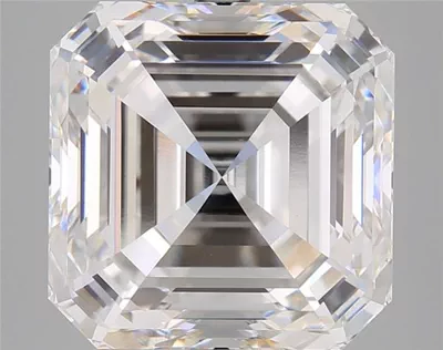 7.51ct F VS1 Rare Carat Ideal Cut Asscher Lab Grown Diamond