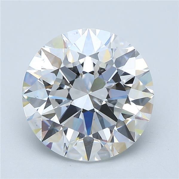 5.02ct F VS2 Rare Carat Ideal Cut Round Diamond