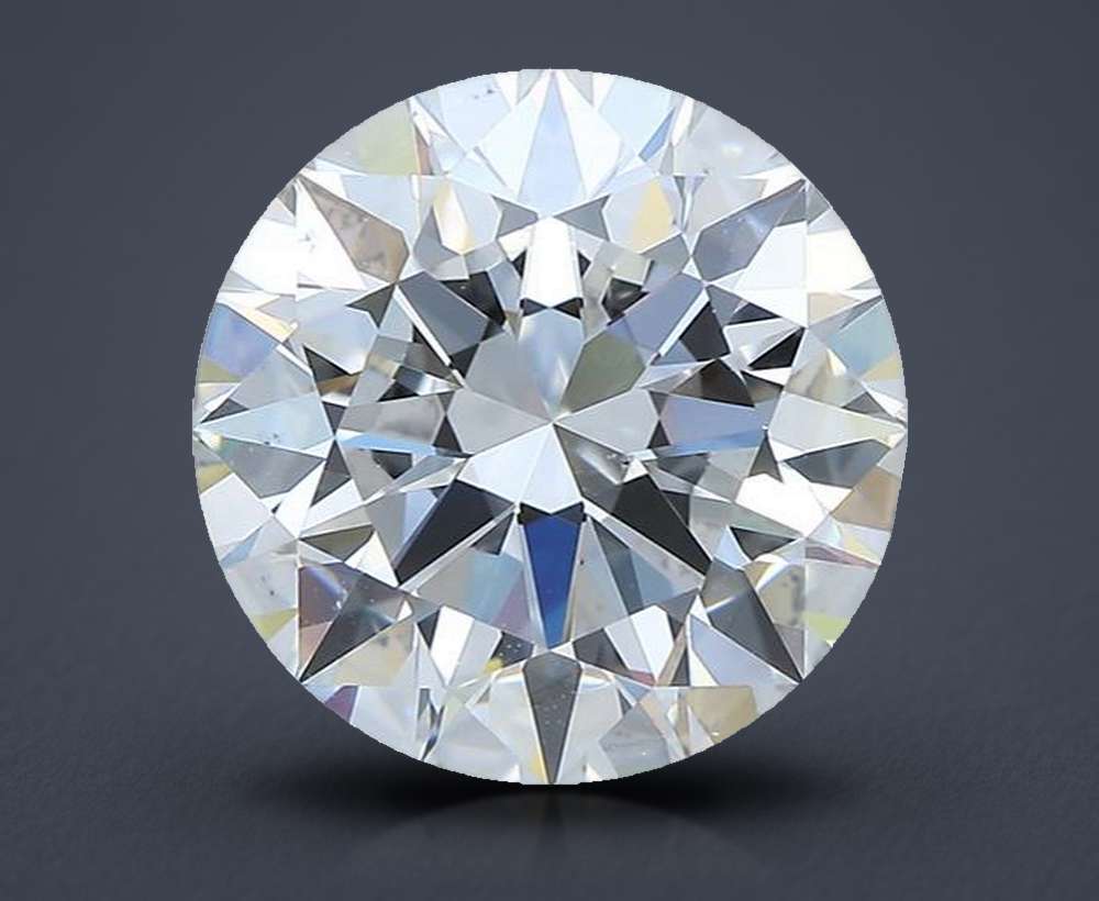 5.02ct F VS2 Rare Carat Ideal Cut Round Diamond