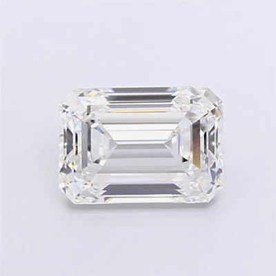 5.07ct F VS2 Rare Carat Ideal Cut Emerald Lab Grown Diamond