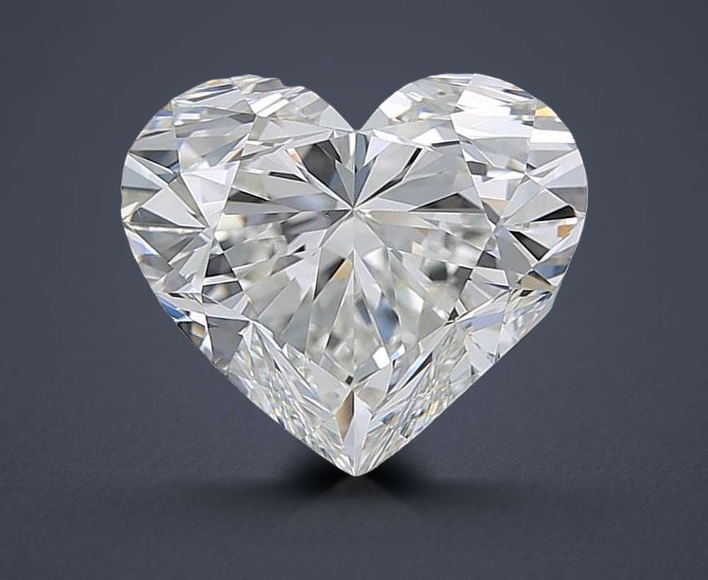 5.18ct H VS2 Rare Carat Ideal Cut Heart Diamond