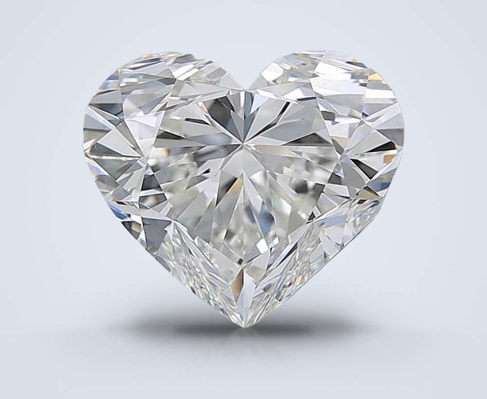 5.18ct H VS2 Rare Carat Ideal Cut Heart Diamond