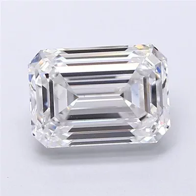 3.08ct D VS2 Excellent Cut Emerald Lab Grown Diamond