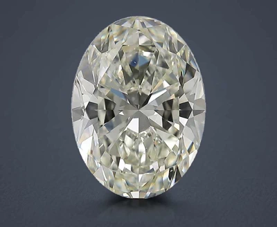 5.02ct K VS2 Rare Carat Ideal Cut Oval Diamond