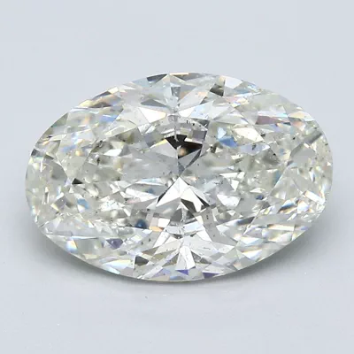 3.03ct I SI2 Rare Carat Ideal Cut Oval Diamond