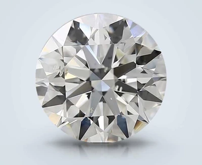 3.74ct J SI1 Rare Carat Ideal Cut Round Diamond