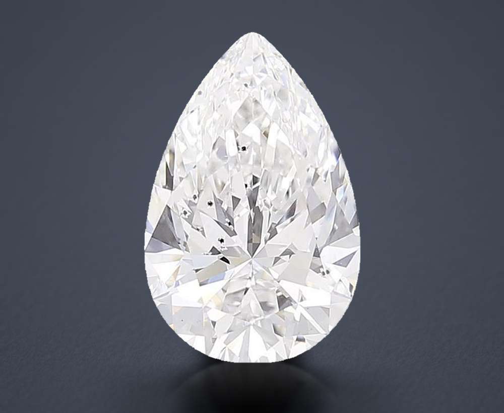 2.74ct E SI1 Rare Carat Ideal Cut Pear Lab Grown Diamond
