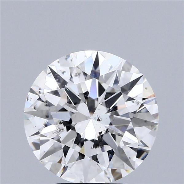 3.71ct I SI2 Rare Carat Ideal Cut Round Diamond