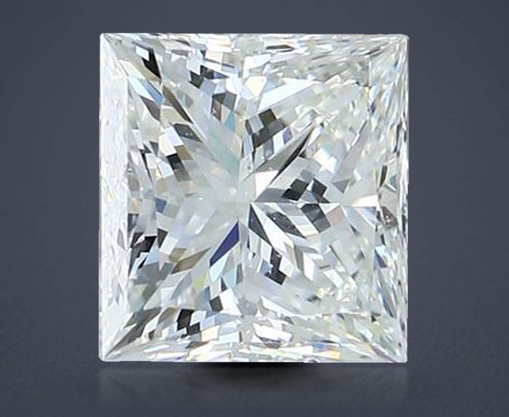 3.02ct I SI1 Rare Carat Ideal Cut Princess Diamond