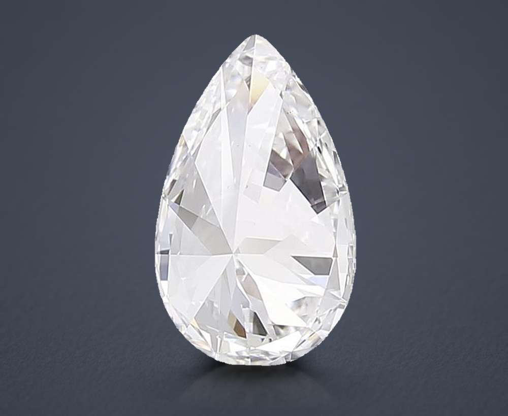 1.85ct D VS1 Rare Carat Ideal Cut Pear Lab Grown Diamond