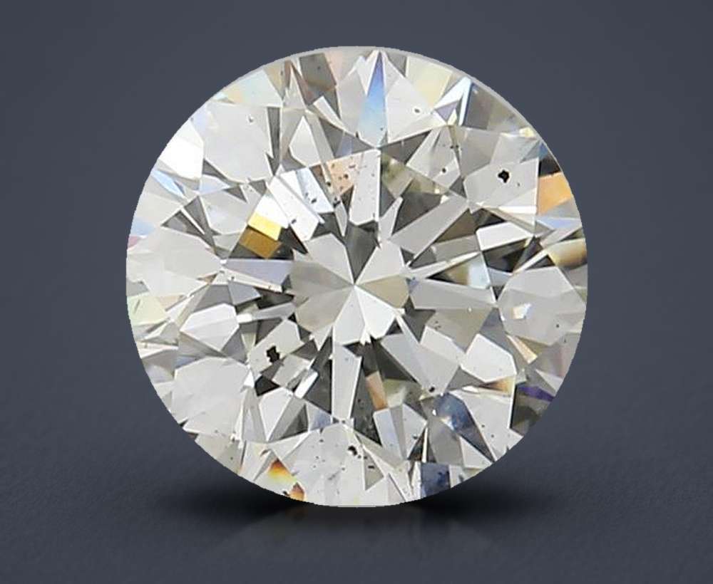 2.51ct H SI1 Rare Carat Ideal Cut Round Diamond