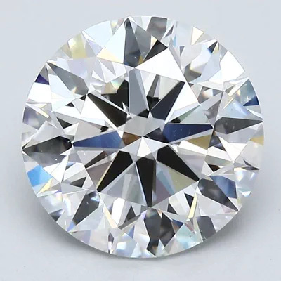 4.02ct F SI1 Rare Carat Ideal Cut Round Diamond