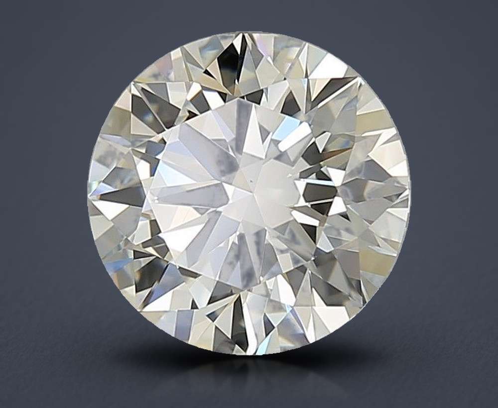3.01ct K VS1 Rare Carat Ideal Cut Round Diamond