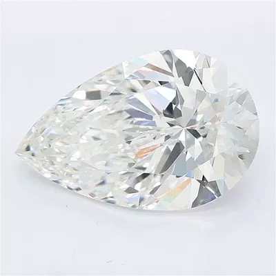 4.07ct E VVS2 Rare Carat Ideal Cut Pear Lab Grown Diamond