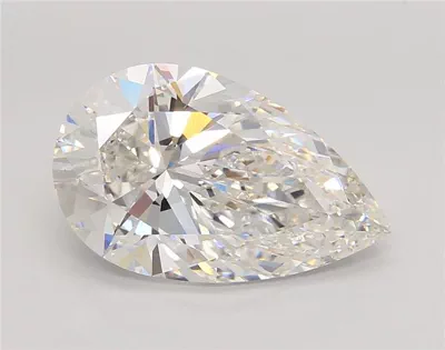 5.05ct F VVS2 Rare Carat Ideal Cut Pear Lab Grown Diamond
