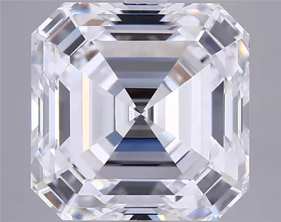7.04ct D VVS2 Rare Carat Ideal Cut Asscher Lab Grown Diamond