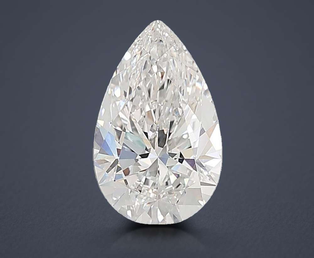 5.02ct F VS1 Rare Carat Ideal Cut Pear Lab Grown Diamond