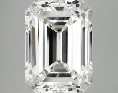 12.77ct F VVS2 Rare Carat Ideal Cut Emerald Lab Grown Diamond