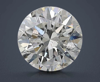 3.01ct G SI2 Rare Carat Ideal Cut Round Diamond
