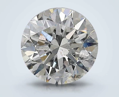 3.01ct G SI2 Rare Carat Ideal Cut Round Diamond