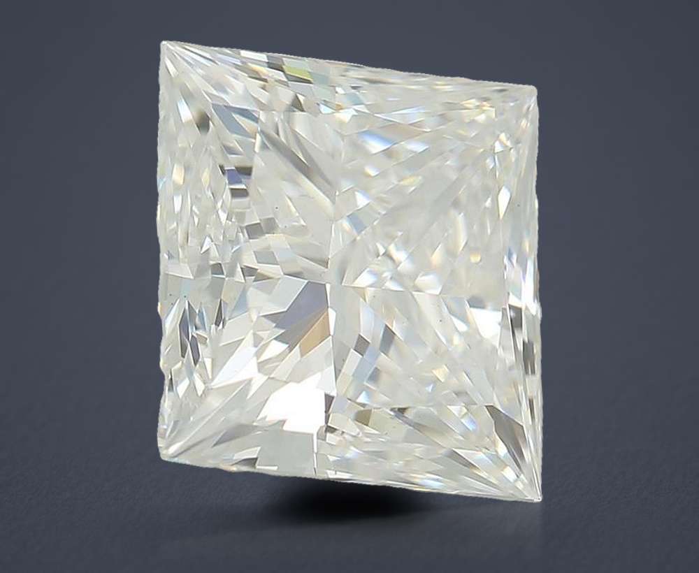 3.04ct E VS1 Rare Carat Ideal Cut Princess Lab Grown Diamond