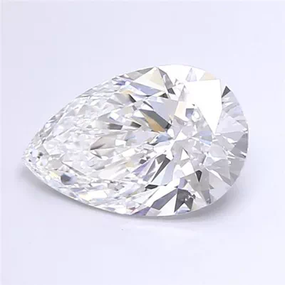 3.02ct E VVS2 Rare Carat Ideal Cut Pear Lab Grown Diamond