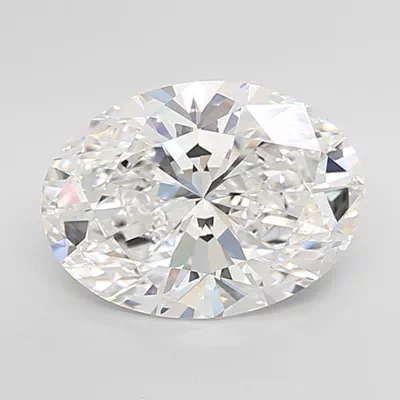5.02ct F VVS2 Rare Carat Ideal Cut Oval Lab Grown Diamond