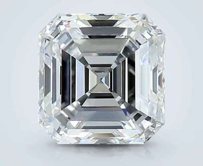 3.03ct F VS2 Rare Carat Ideal Cut Asscher Diamond