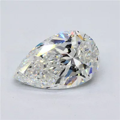 4.01ct F VS2 Rare Carat Ideal Cut Pear Diamond