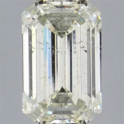 2.70ct K SI2 Rare Carat Ideal Cut Emerald Diamond