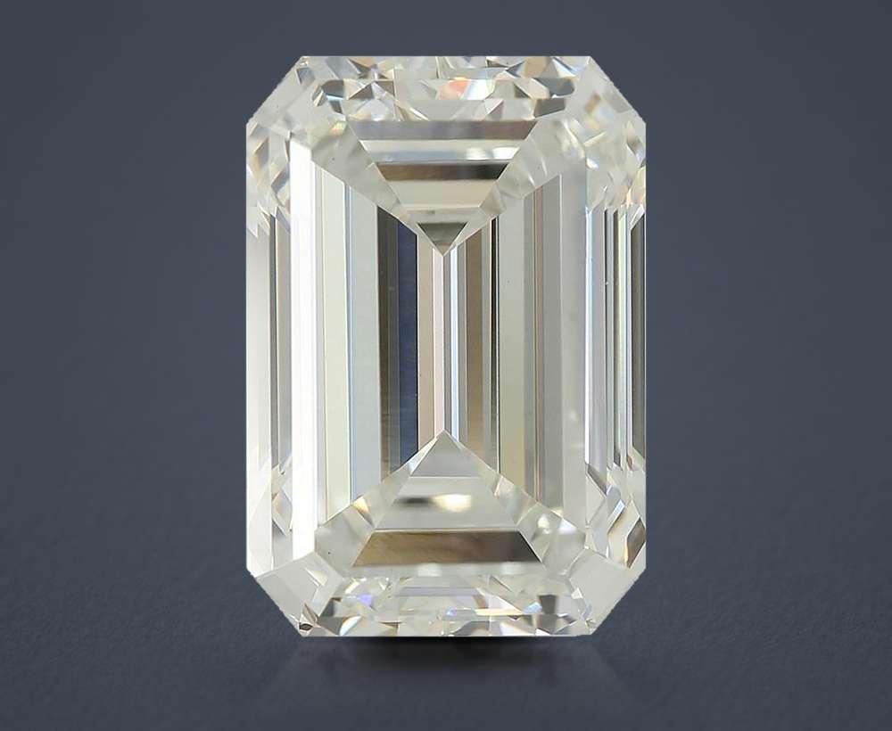 5.55ct F VS1 Rare Carat Ideal Cut Emerald Lab Grown Diamond