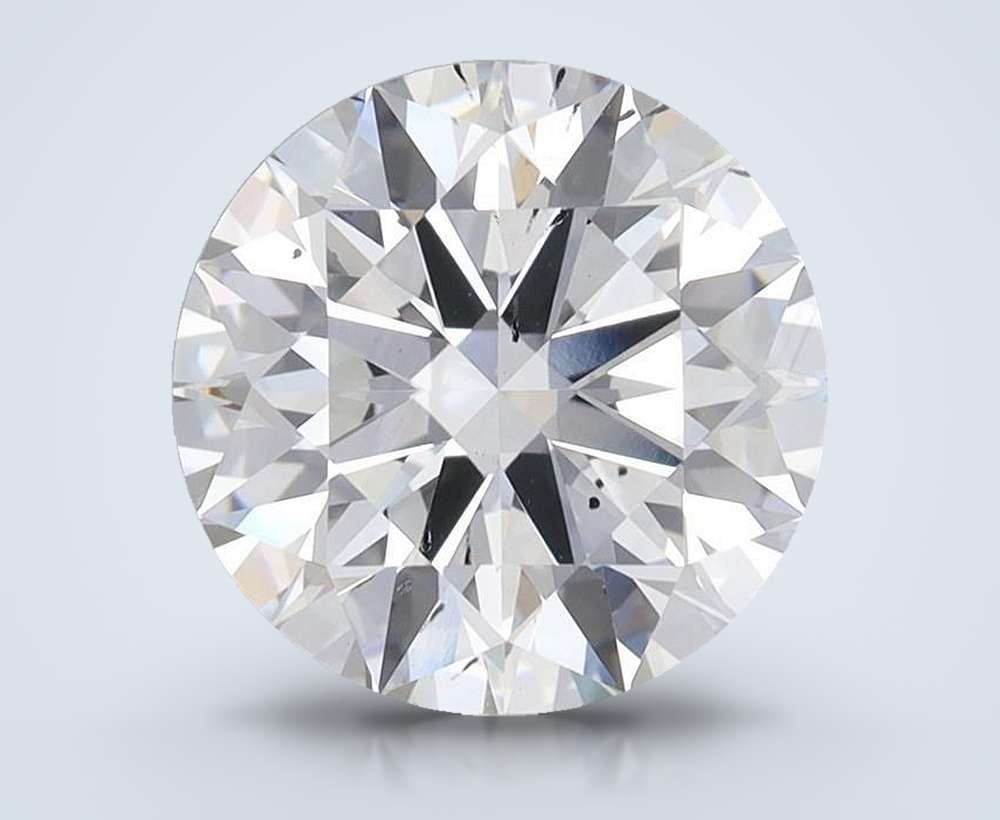 3.57ct F SI1 Rare Carat Ideal Cut Round Lab Grown Diamond