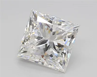 4.01ct F VS2 Rare Carat Ideal Cut Princess Lab Grown Diamond