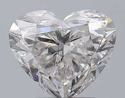 2.81ct F SI2 Rare Carat Ideal Cut Heart Diamond
