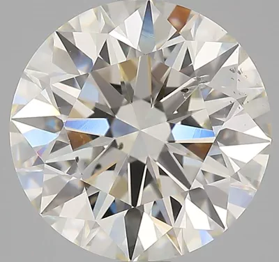 4.24ct J SI2 Rare Carat Ideal Cut Round Diamond