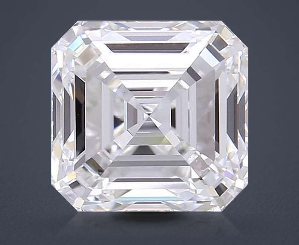 4.70ct E VVS2 Rare Carat Ideal Cut Asscher Lab Grown Diamond