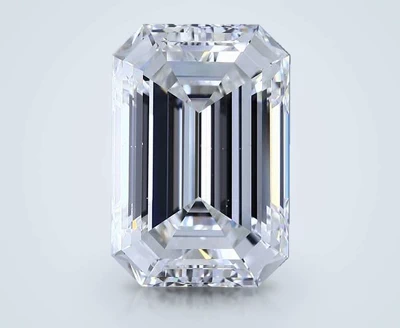 7.01ct E SI1 Rare Carat Ideal Cut Emerald Diamond