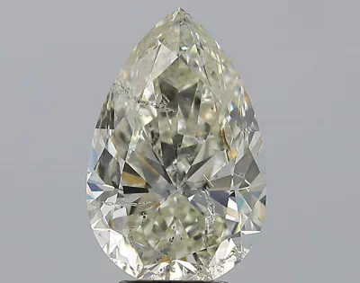 4.02ct J SI2 Rare Carat Ideal Cut Pear Diamond