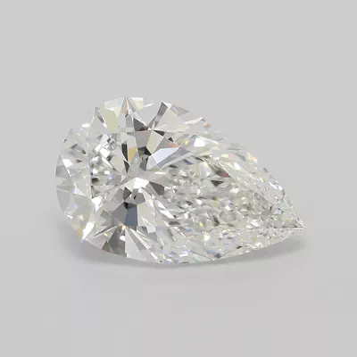 6.09ct E VVS2 Rare Carat Ideal Cut Pear Lab Grown Diamond