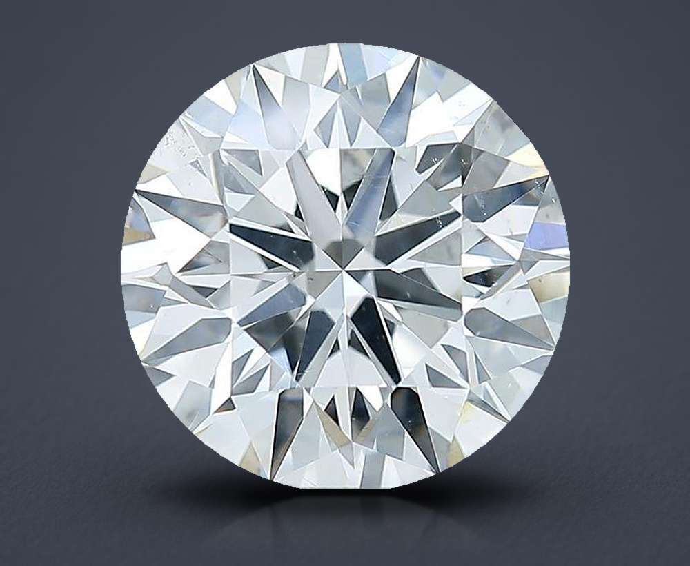 2.71ct H SI1 Rare Carat Ideal Cut Round Diamond